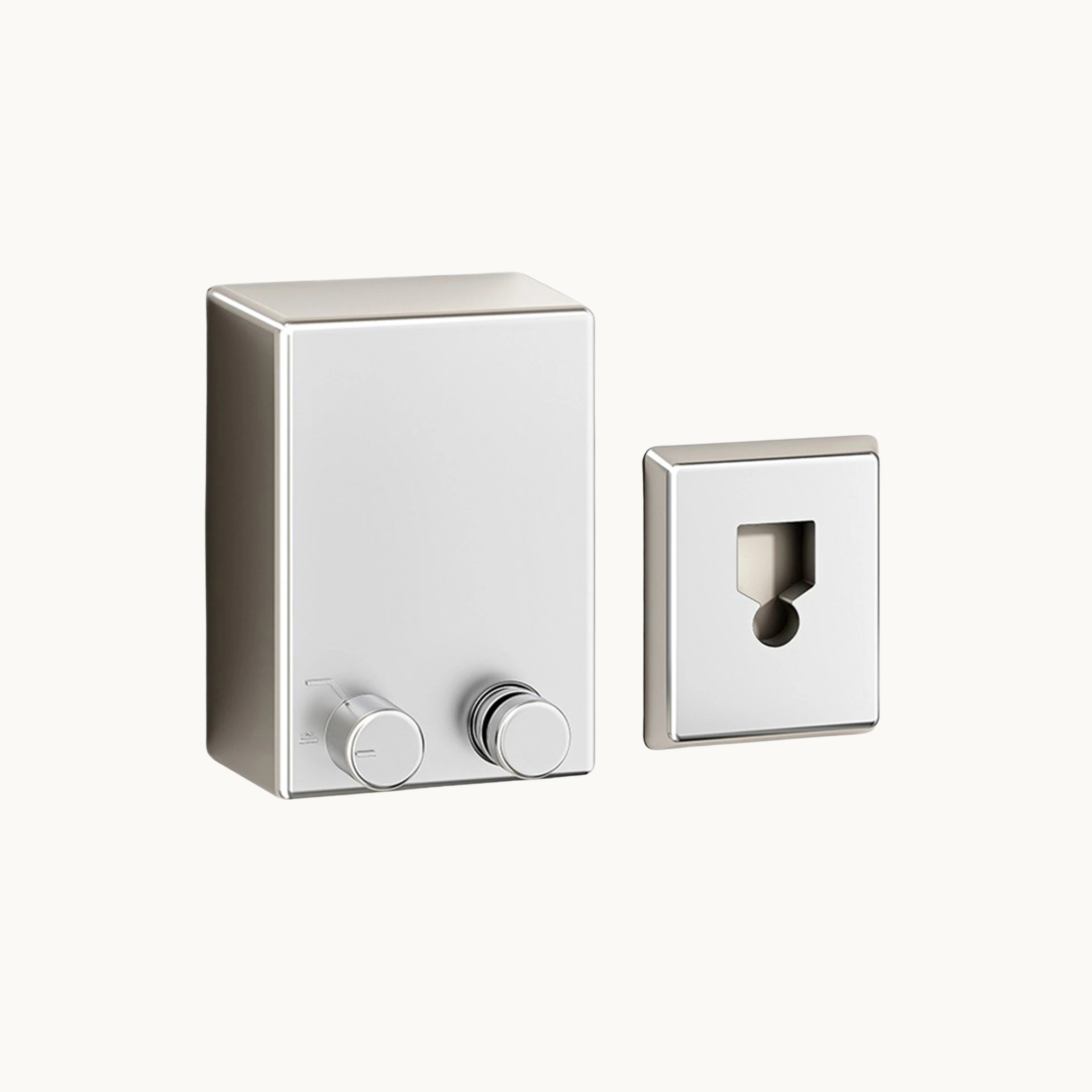 Modern wall mounted retractable drying rack in brushed metal with minimalist design