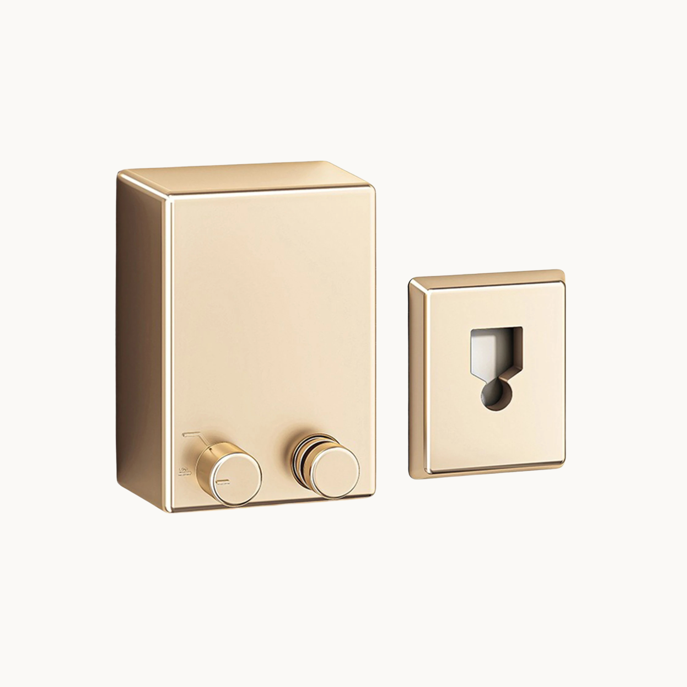 Gold wall mounted retractable drying rack with modern minimalist design