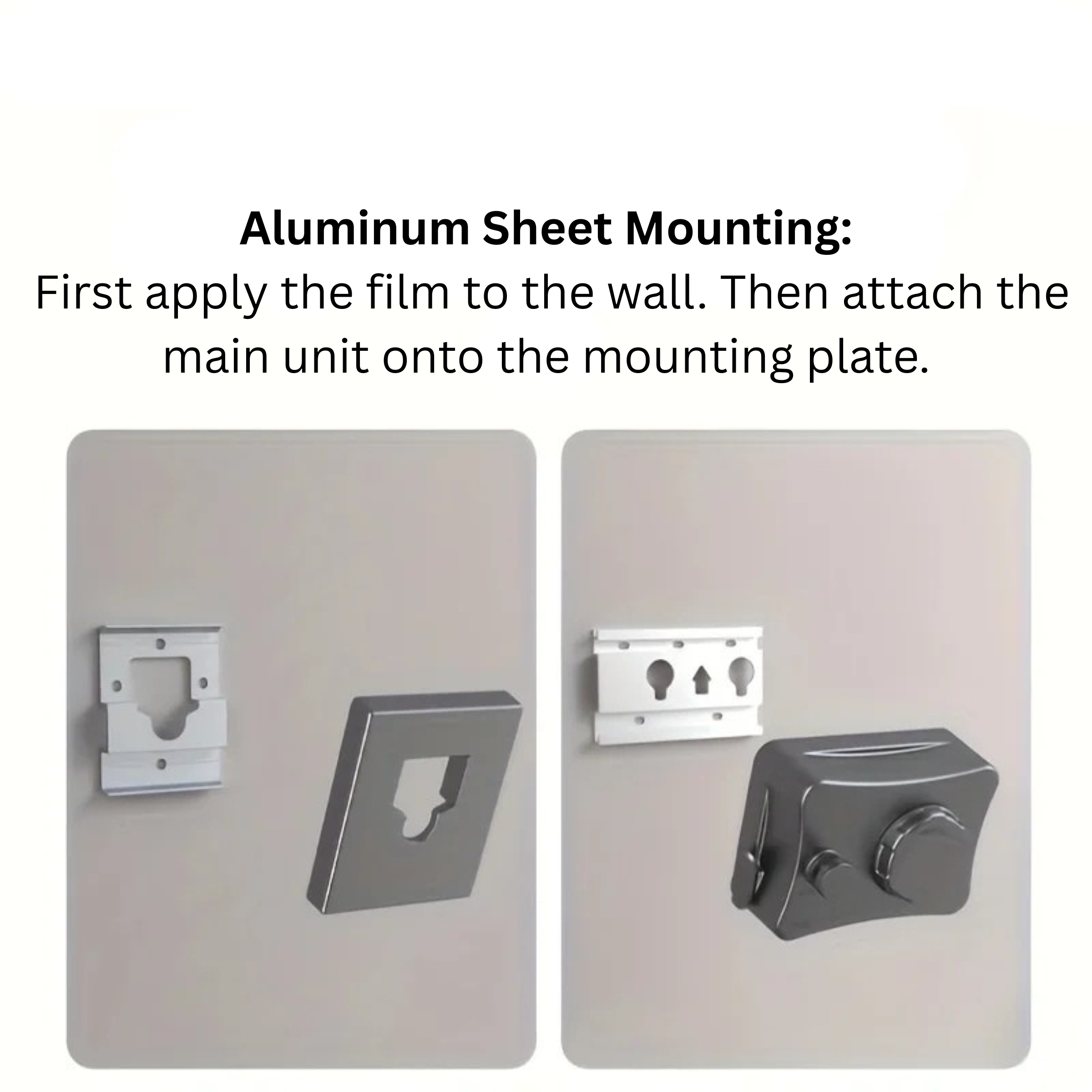 Wall mounted aluminum sheet drying rack installation steps with mounting plate and unit